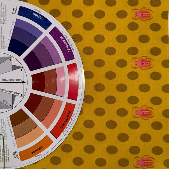 Alison Glass for Andover Fabrics | Ellipse | Scarab Dot | Yellow Gold - 1 Yard - Picture 4 of 6